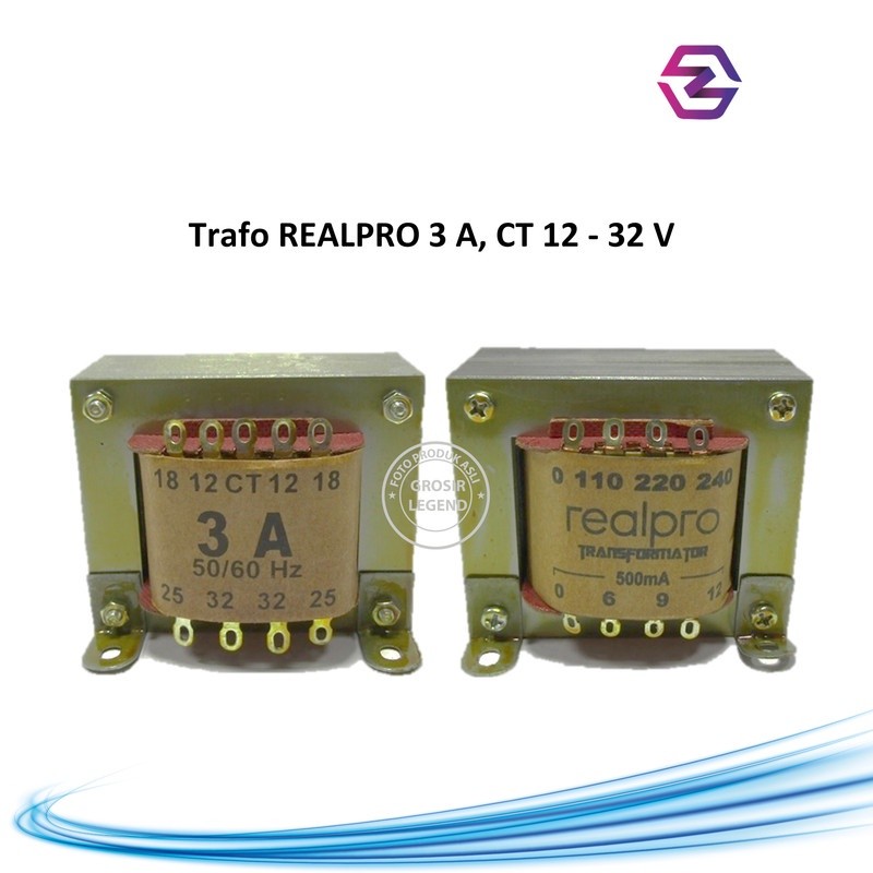 Trafo 3A ampere 32V CT Realpro