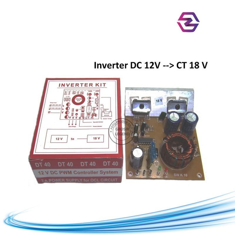 Kit pcb inverter aki 12v DC ke 18v DC CT