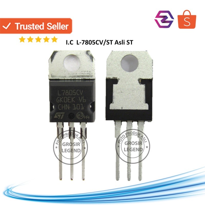 IC Ic ic 7805CV 7805 CV ST Asli/Original