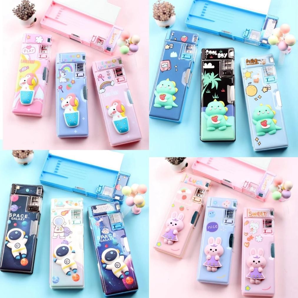 

If56 Kotak pensil 3D / tempat pensil karakter / kotak pensil anak / pencil case / smiggle / tempat pulpen / tempat pensil / kotak alat tulis - KIDZLOVER Hemat