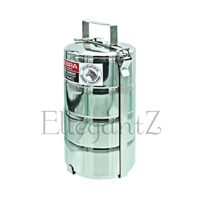 Rantang Makan Stainless Steel Zebra 4 Susun Diameter 14Cm ( 150144 )