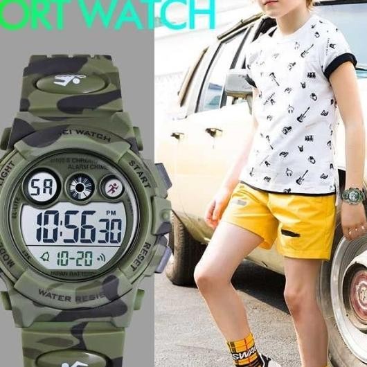 Jam Tangan Anak Laki Skmei 1547 Anti Air Motif Tentara Jso