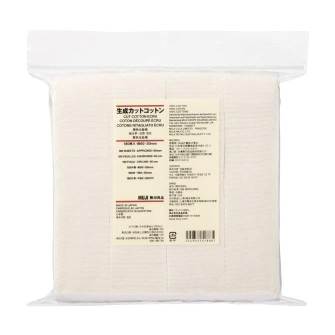 Muji kapas organik / Organics Cut Cotton ECRU 180pcs