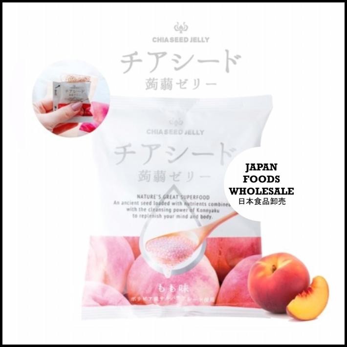 

Wakasho Chia Seed Konyaku Jelly Peach Pouch / Jelly Jepang / Cemilan