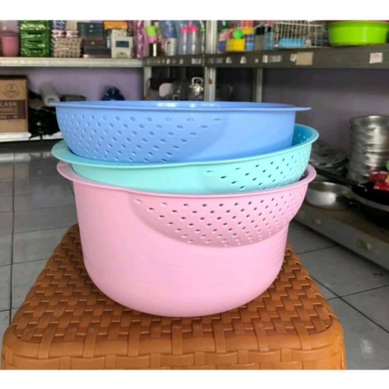 Baskom cuci beras plastik/ Saringan cuci beras/Wadah cuci beras plastik