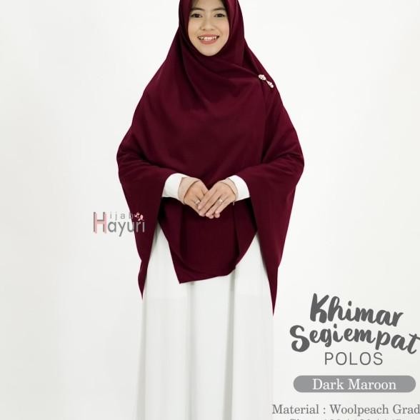 Khimar Segi Empat Polos By Hijab Hayuri