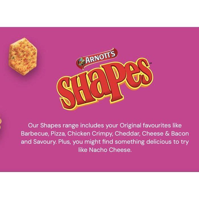 Arnott'S Shapes Baked Snack Crackers | Biscuit Arnotts Australia