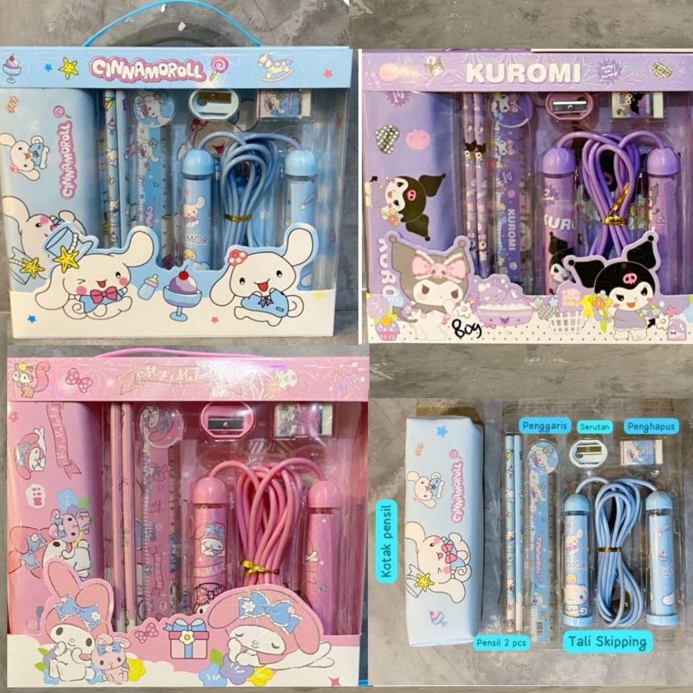 

Trt ALAT TULIS SET SANRIO / SET ALAT TULIS / KOTAK PENSIL SANRIO / KADO ALAT TULIS KARAKTER / PAKET ALAT TULIS / SOUVENIR SET ALAT TULIS TERLARIS