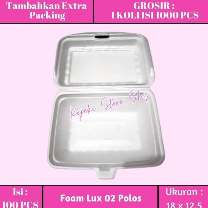 BARU STYROFOAM LUX 01 TANPA SEKAT - FOAM NASI MIE BUBUR LIMITED 2807T