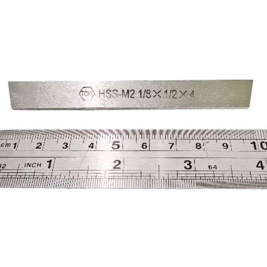 TOKI HSS-M2 1/8×1/2×4 . Pisau bubut potong HSS 1/2 Toki . pahat bubut flat tirus 1/8x1/2x4 Hss-m2 to