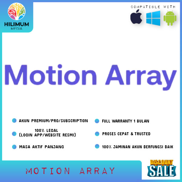 MOTION ARRAY Akun / account PREMIUM Original Termurah |FULL 1MONTH WARRANTY|