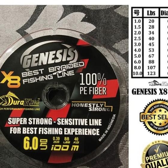 Benang/Senar Pancing Duraking Genesis Pe 6.0