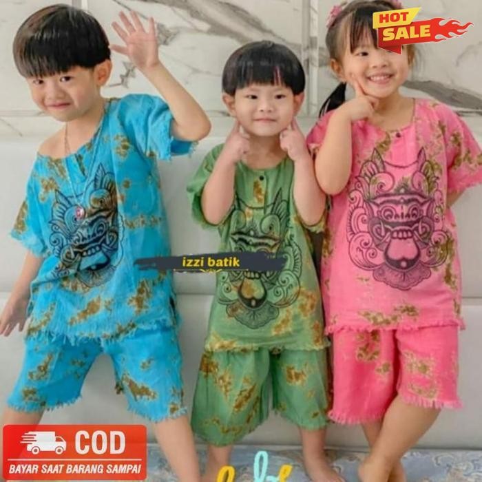 Flash Sale Setelan Barong Anak Bali 1-10 Tahun Laki Laki Perempuan Terbaru 2023 Import S M L Xl Baju