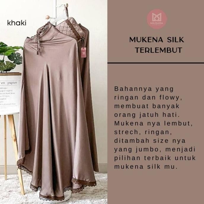 Mukena Silk Maisara Premium / Mukena Silk Polos Maisara Original