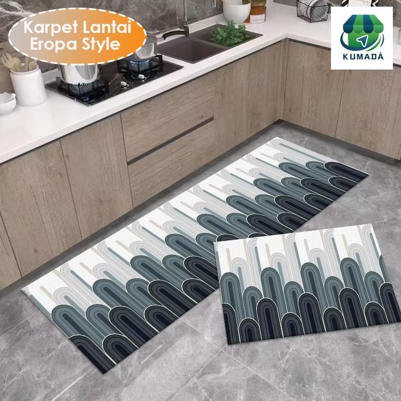 Murah Keset Kaki Bermotif Anti Slip Mat 2Pcs Keset Kamar Mandi Keset Dapur Keset Anti Slip Karpet La