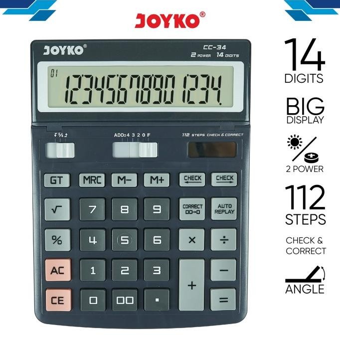 

Calculator / Kalkulator Joyko CC-34 / 14 Digits / Check Correct