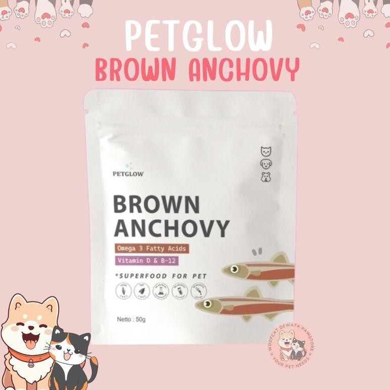 Premium Petglow Superfood Brown Anchovy For Pet Food Powder Bubuk Teri Jengki Untuk Anjing Kucing Ha