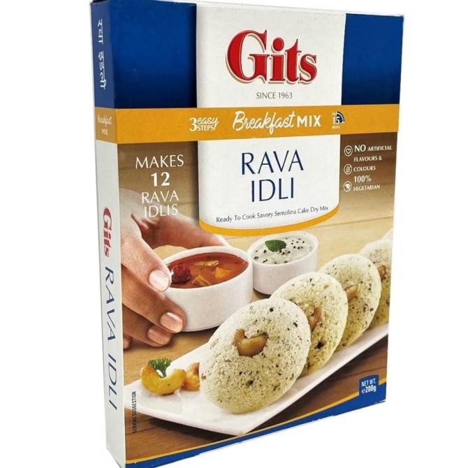 

,,,,,,,] GITS INSTANT RAVA IDLI BREAKFAST MIX 200G / Cemilan India Selatan