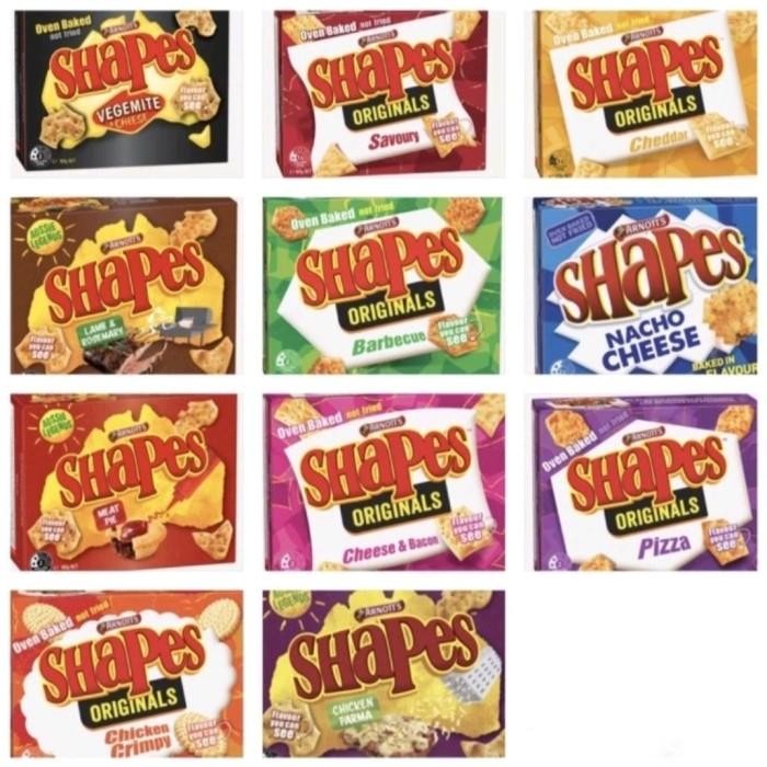 

Arnotts Shapes Biscuit Original Cheese Crackers Pizza Nacho Vegemite