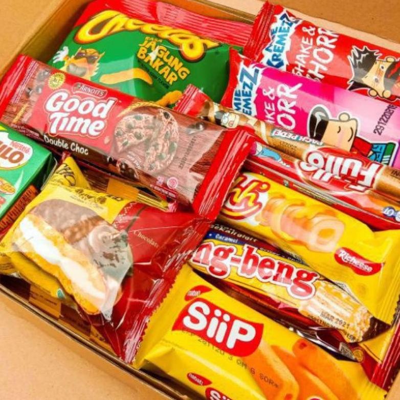 

eqw-68 PAKET SNACK CEMILAN MURAH MERIAH MAKANAN WAFER CHIKI COKLAT SNACK BOX HAMPERS KADO HADIAH SIDANG WISUDA ULTAH BUKET BOUQUET PAKET COKLAT SILVERQUEEN BENG-BENG WAFER CHIKI PILLOWS MAKANAN KADO ANAK ULTAH DROPSHIP RESELLER TANGERANG READY STOCK