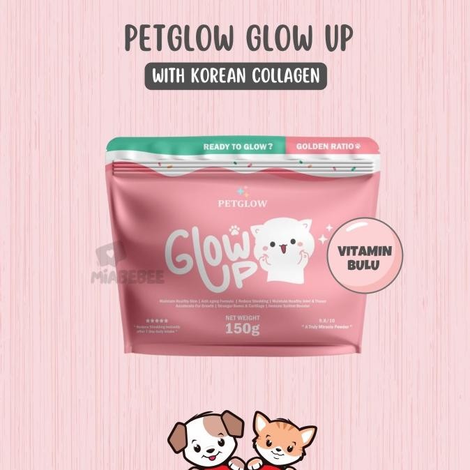 READY Petglow Glow Up with Korean Collagen/Vitamin Bulu Kucing