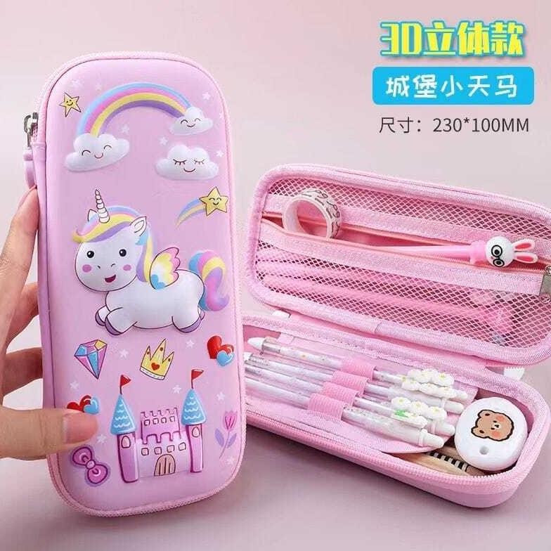 

He13 [nicky888] Pensil Case 3D Timbul EVA, Kotak Pensil 3D Anak Seoklah, Tempat Pensil Model 3D Timbul Hemat