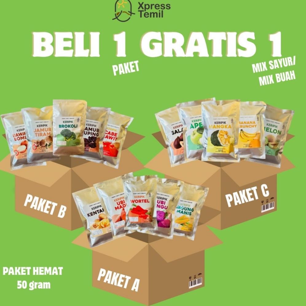 

ZX41 PAKET HEMAT 5 PCS (GRATIS MIX SAYUR ATAU MIX BUAH) NETTO 50GR Sale