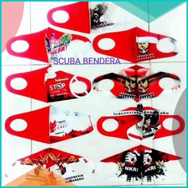 Grosir Masker Scuba Dewasa Bendera Indonesia Merah putih 8JVLZ4 perkak