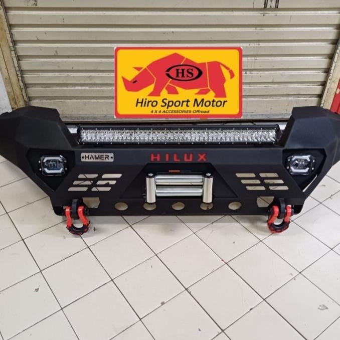 Bumper Depan Hilux Revo / Rocco 2021 - 2024 Model Hamer Rival