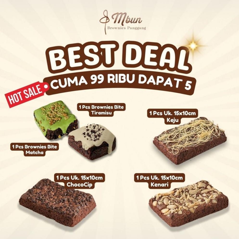 

gfd-12 Paket Bundling - BEST DEALS | Mbun Brownies Panggang | Brownies Melted | Fudgy Brownies | Coklat | Keju | Makanan Ringan Termurah
