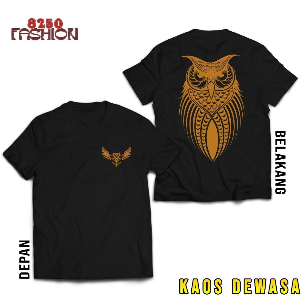 Limited Kaos Distro Dewasa - Kaos Aesthetic Simple Burung Hantu - Kaos Premium - Baju Untuk Pria Dan