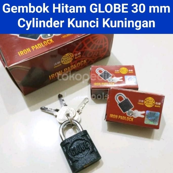 @#@#@#] Gembok Hitam Globe 30 mm