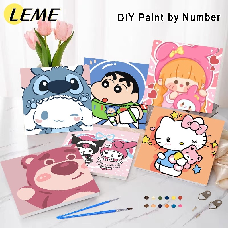 

LEME 20x20cm Paint By Number Diy Digital Painting Kit Kanvas Painting