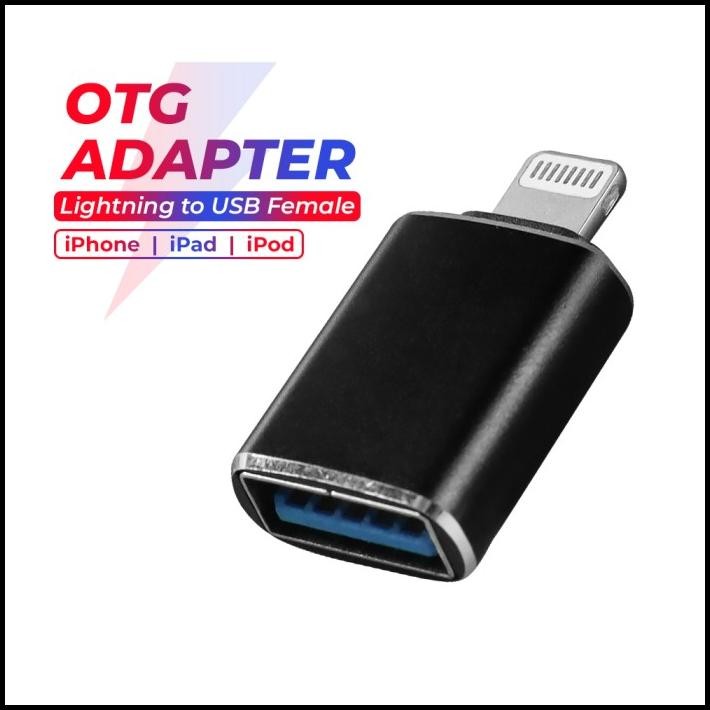 Adaptor Otg Lightning To Usb Female Iphone Ipad Adapter Ke Flashdisk