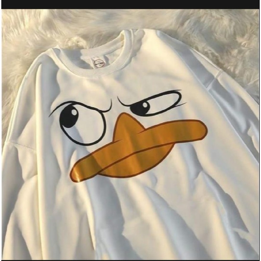 DONALD DUCK Crewneck Oblong Sweater Wanita Terbaru