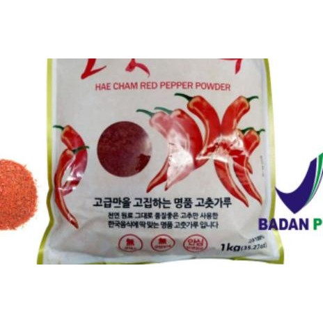 

Hae Cham Red Pepper Powder 1Kg Gochugaru Korea Gochukaru Cabai Bubuk