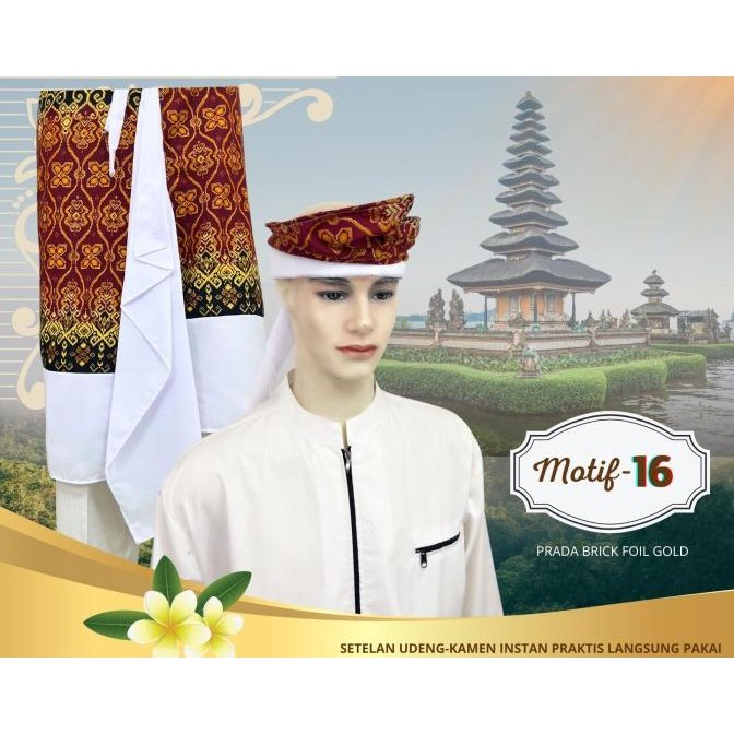 SETELAN UDENG DAN KAMEN PRIA DEWASA SETENGAH JADI PAKAIAN ADAT BALI