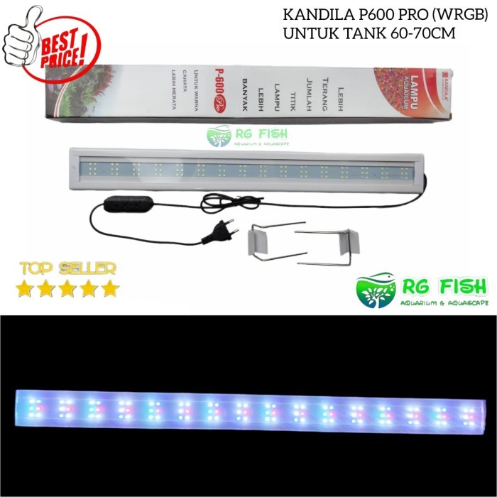 Lampu Akuarium Kandila P600 Led Aquarium Aquascape 60Cm-80Cm
