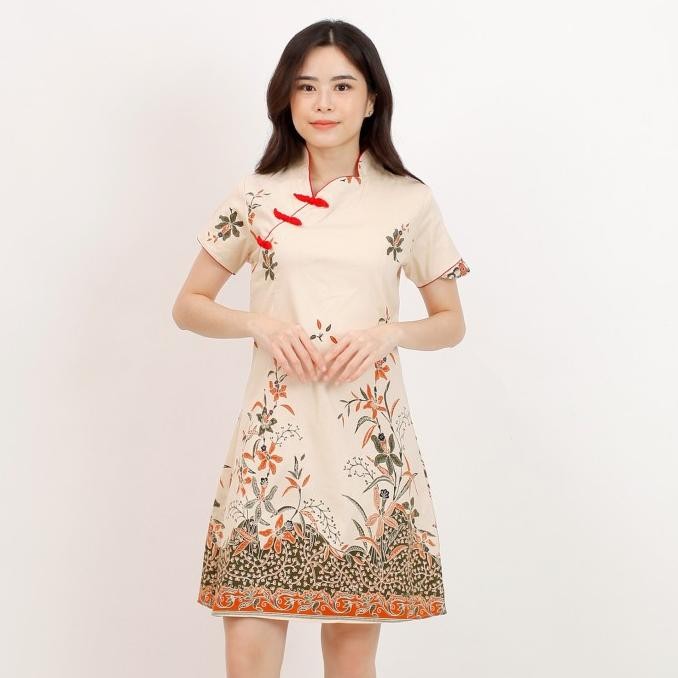 Baju Batik Wanita - Dress Batik Cewek Modern Cheongsam