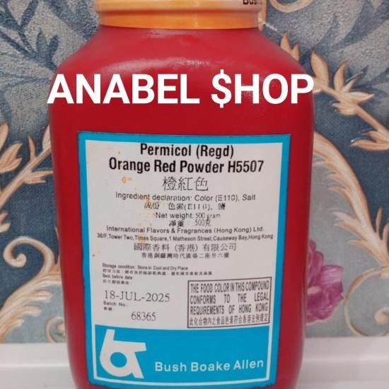 Percol Regd Orange Red Powder H5507 Pewarna Makanan Bubuk