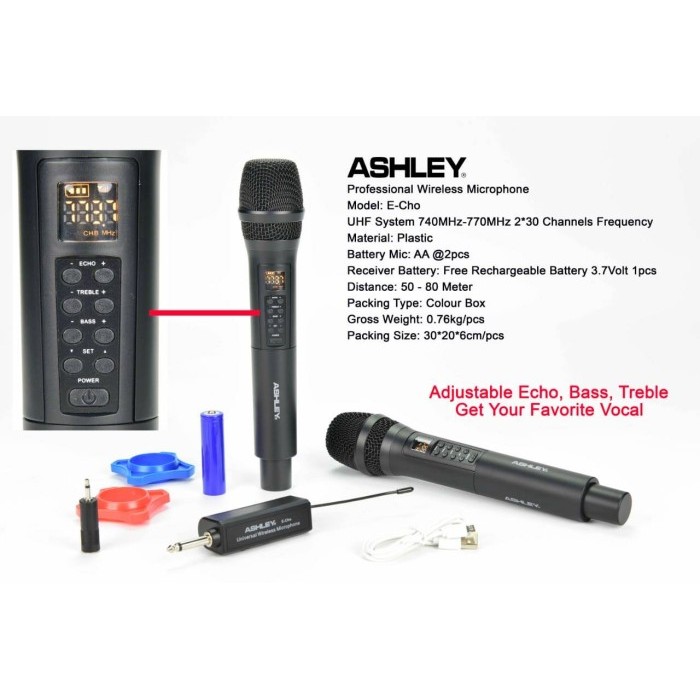 Ready mic wirelees ashley echo e cho / ECHO original ashley
