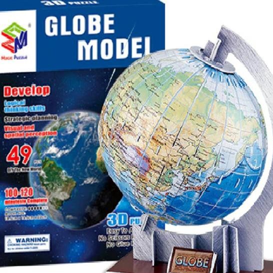 Mainan Edukasi 3D Puzzle Globe El Bola Peta Dunia