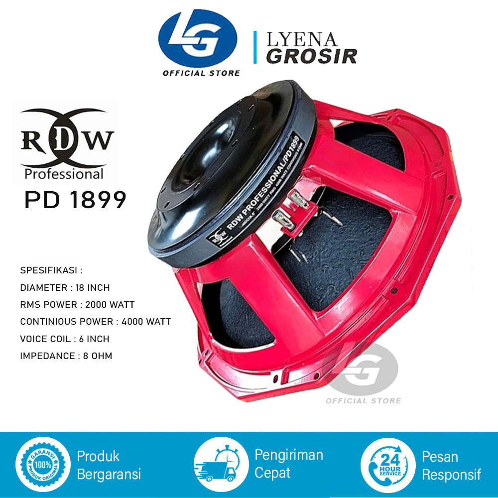 Speaker RDW PD1899 Spiker 18 inch Subwoofer Coil 6 inch Original