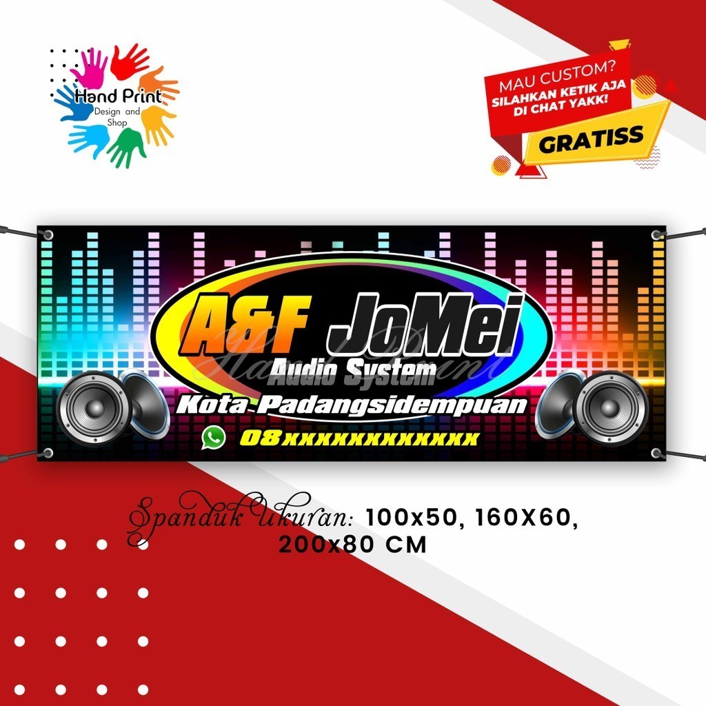 Cetak Spanduk Banner Audio System Sound Event MMT Spanduk Custom 200x80