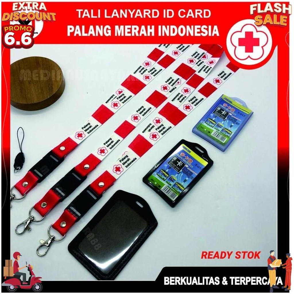 

Tali Id Card Pmi Palang Merah / Lanyard Pmi - High Quality Printing 2 Sisi Full Colour Exclusive D Best Seller