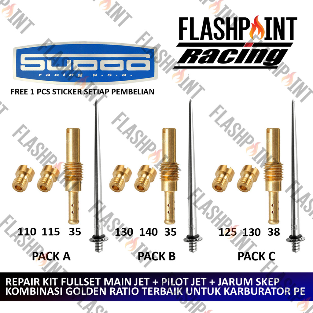 (BISA COD) PARKIT FULLSET PE 24 26 28 30 MAIN JET PE24 PE26 PE28 PILOT JET JARUM SKEP 110 115 35 130