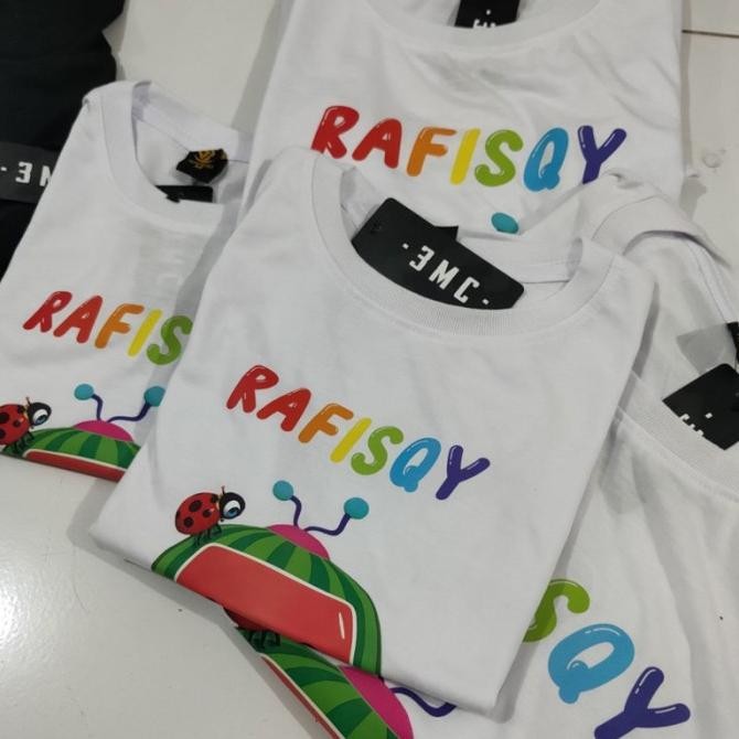 Payu..C284 Baju Cocomelon Text / Kaos Cocomelon / Couple Family / Kaos Ulang Tahun / Kaos Ibu Ayah D