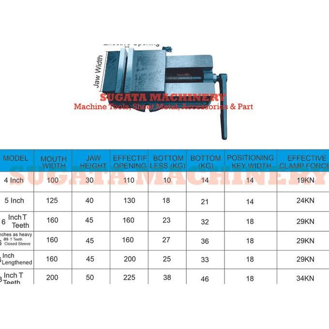 Terbaik Ragum Milling Catok Milling Vise Milling 6 Inch