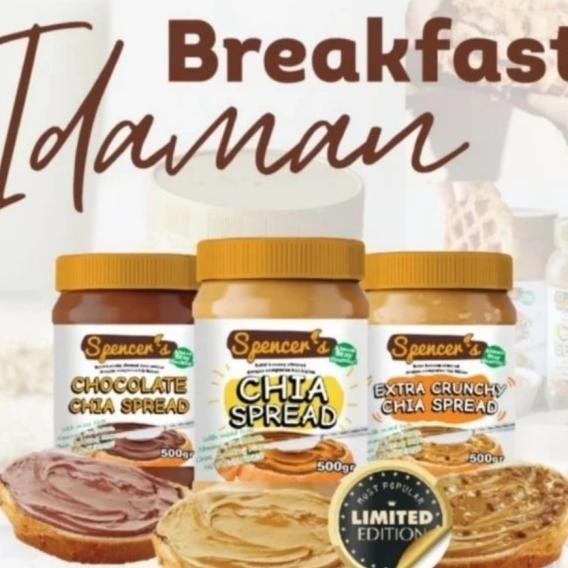 

Selai Cokelat Scer Chia Spread Low Cale High Fiber Enak 500 Gr