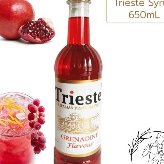 

650Ml Grenadine Trieste Syrup Sirup Kopi Coffee - Delima